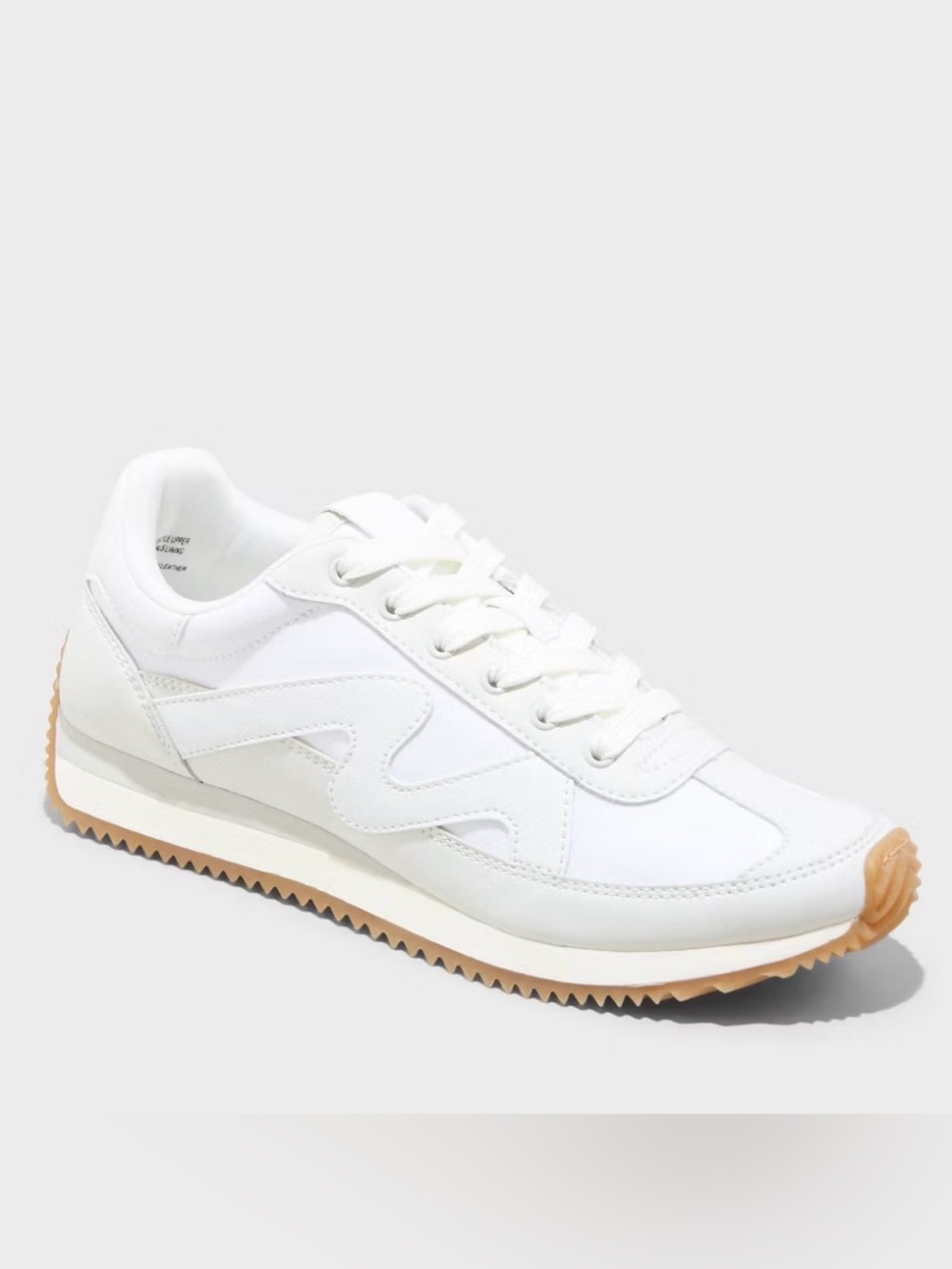 Cream & White Retro Runner Sneakers